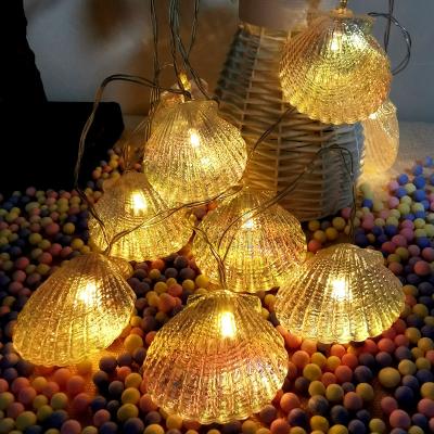 China Hot Sale Linear LED Colorful Shell 2022 Battery Light Pendant String For Decoration For Home Decor Design for sale