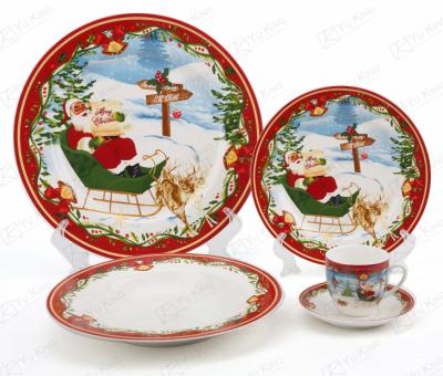 China Sustainable Factory Hot Selling Christmas Tableware Sets Dinner Set for sale