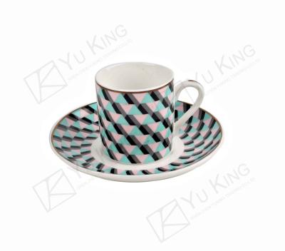 China 2019 YUKING Viable Bone China Tea Cups And Saucers Ceramic Tea Set Gift Box Sets Tribal Type for sale