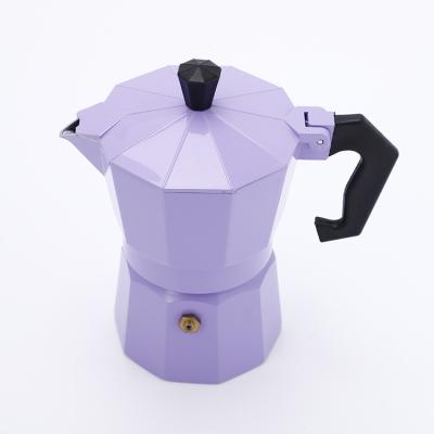 China WITH LID 2022 New Popularity 6 Cups Stovetop Italian Espresso Moka Pot Aluminum Coffee Maker for sale