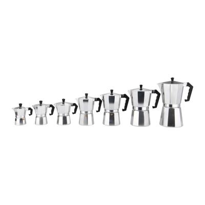 China WITH LID Low Price Handle Novelty Hotel Room Coffee Maker Moka Pot Eco-friendly Aluminum Customizable Coffee for sale