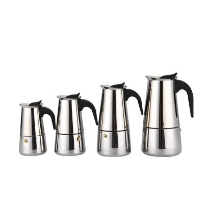 China WITH LID Sell Well Flat Bottom Coffee Moka Pot Espresso Machine Professional Portable Coffee Maker for sale