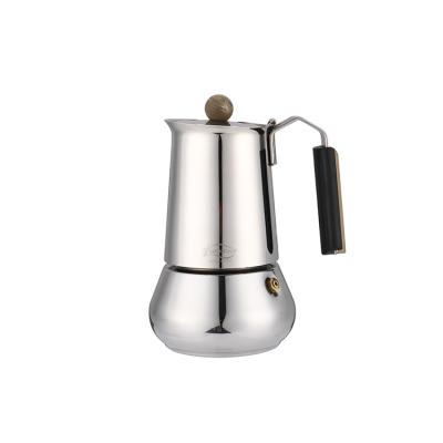 China WITH LID Other Coffee Makers Widely Used Durable Moka Pot Dispenser Stainless Steel 4cups With Bottom for sale