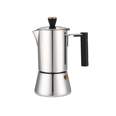 China WITH LID Custom Stainless Steel High Quality Mocha Pot 300ml Italian Coffee Machine Maker for sale