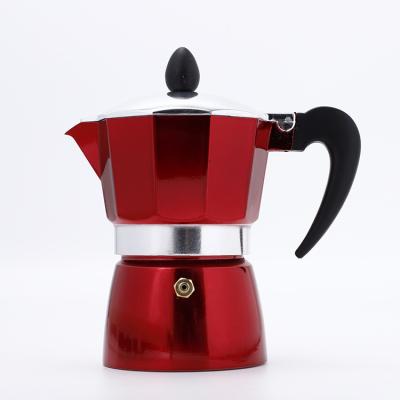 China Hotel 6 Cups Aluminum Coffee Maker Pot Coffee Stainless Steel Espresso Cups for sale