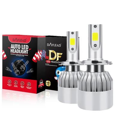 China Universal Car C6 LED Auto Light Headlight H1 H3 H7 H4 H11 9005 LED Front Lighting Cars 9006 Auto Car LED Headlight Bulbs for sale