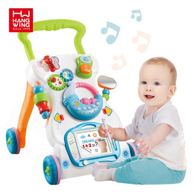 China Music Adjustable Musical Piano With Water Tank Baby Walker Baby Toys Baby Walker Stroller Kids Music Walker for sale