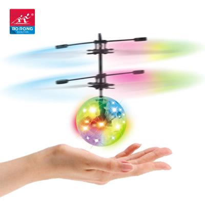 China RC Model Toy The Sensor Helicopter For Rc Mini Led Induction Aircraft Toys Eletric Kids Remote Control Flat Fly Ball Flying Flying Ball for sale