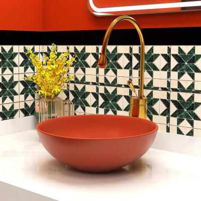 China Contemporary Popular Art Ceramic Side Sink Wholesale Sink Balcony Sink Drain Sale Single Pot Square The Counter Basin Basin Bathroom for sale