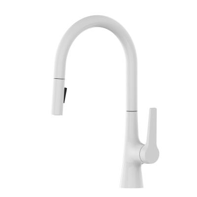 China Thermostatic Hot Water Pull-Down Vegetable Splash-proof Two-Mode Wash Basin Sink Faucet Sale Brass Kitchen Faucet for sale