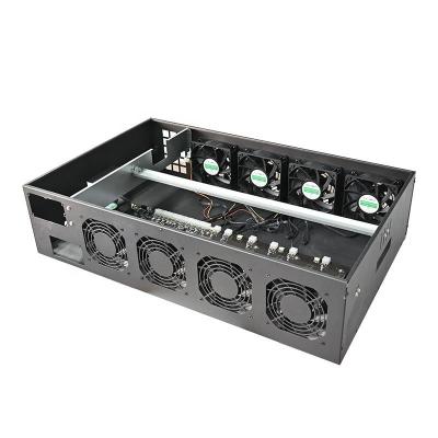 China With Fan 3060M GPU Case Rig Server Case Desktop Computer Rig For 9 GPU RTX 3060M for sale