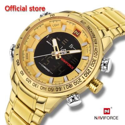 China Naviforce 9093 Gg Automatic Luxury Mens Brand Military Sport Watches Men's Digital Quartz Clock Full Steel Waterproof Wrist Watch for sale