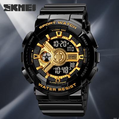 China Alarm Black Gold Wristwatch Electronic Sports Watches Quartz Analog Masculino G Style Waterproof Plastic Skmei Led Digital Shock Men for sale