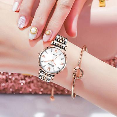 China Women 6pcs Set With Crystal Diamond Rose Gold Ladies Wrist Watches Luxury Bracelet Watch Women Wrist Box Female Gift for sale