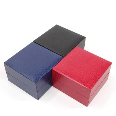 China Wholesale Custom Paper Filled Watch Box Flip Watch Storage Box Pu Leather Watch Box OEM Pebbled Odm Lychee Leather Pattern for sale