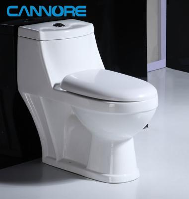 China New Design Wholesale Hot Washdown Ceramic Double-flush China Factory One Piece Toilet for sale