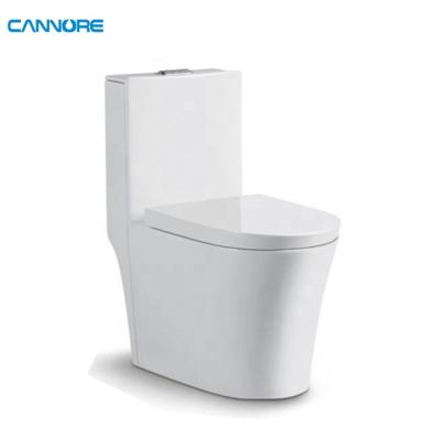 China Double-Flow Hot Selling Bath Hotel Siphonic Water Closet High Quality White Ceramic One Piece Toilet for sale