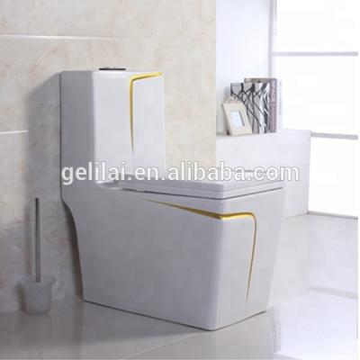 China Double-Flow Bathroom Ceramic Toilet Siphonic One Piece Color Back to Wall WC for sale