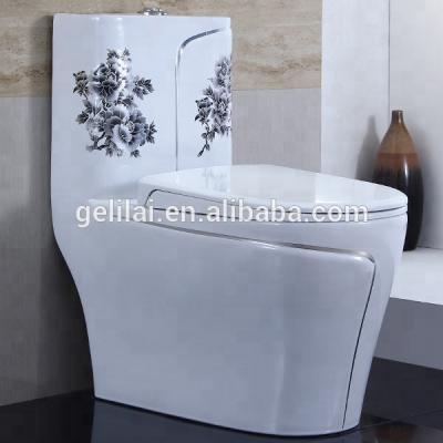 China Double-flow Chaozhou EWC ceramic toilet new to the wall WC bathroom color one-piece toilet for sale