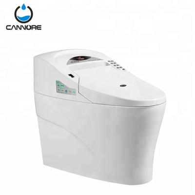 China Double-Flow Bathroom Ceramic Smart Automatic Sanitary Ware Smart Height Toilet for sale