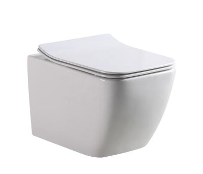 China Water Saving Sanitary Double-Flow Ceramic Wares Bathroom Wall Hung Toilet for sale