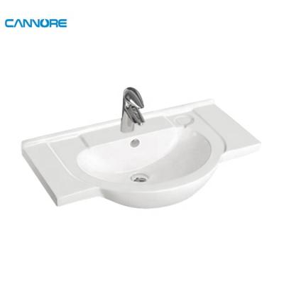 China High Tempreture Ceramic Bathroom White Color Cabinet Wash Basin for sale