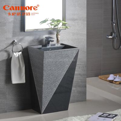 China Desgin New Modern Design Stone Material Wash Basin With Pedestal Wash Basin With Stand for sale