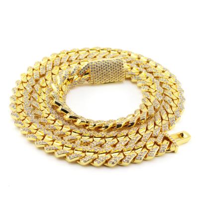 China Hiphop Thick 15mm Cuban Chain Miami Link Chain Gold Men's Cuban Necklace for sale