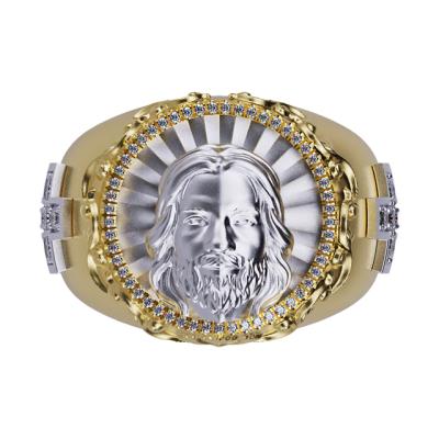 China New Original Enumeration Championship Ring Hiphop Gold Jesus Rings Hiphop Creativity Charm for sale