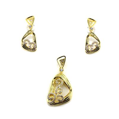 China Who respects the environment; Nickel Free Gold Vermeil Women Jewelry Set 2021 925 Sterling Silver Jewelry Sets Cubic Zirconia Bridal Jewelry Set Tasty for sale