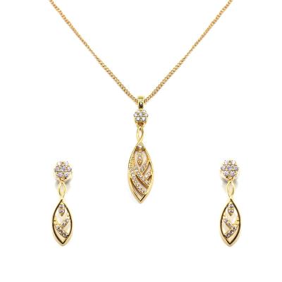 China Who respects the environment; High quality nickel free necklace set silver gold vermeil jewelry ladies jewelry sets women bridal luxury zircon jewelry sets for sale