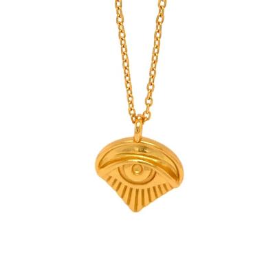 China Vintage Eye Necklace 925 Sterling Silver Vermeil 18k Gold Jewelry for sale