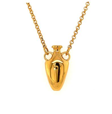 China Other Gold Greek Chain Necklace Minimalist Vase Jewelry for sale