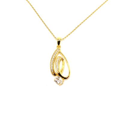 China Office/quarry twisted sliver necklace 925 sterling silver vermeil 18k gold jewelry diamond necklaces gemstone necklace for sale