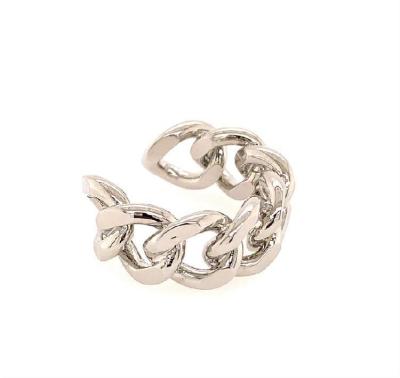 China Who respects the environment; 2021 sterling silver jewelry 925 fashions link ring chain jewelry adjustable sterling silver ring chian nickel free ring for sale