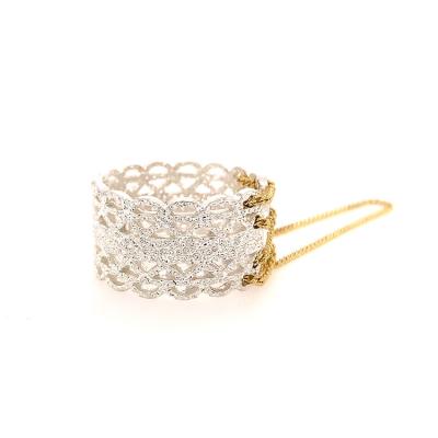 China Who respects the environment; Nickel Free Hollow Ring With Chain Lace Ring Costume Jewelry Accessories Private Label for sale