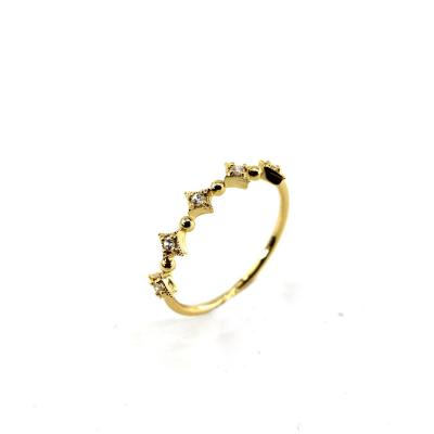 China Hot Selling Personality Temperament Micro Wedding Rings Fashionable Tasty Rings 14k Gold Plated for sale