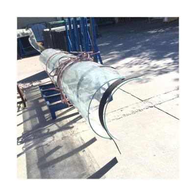 China Yard Security Tempered Radius Customized Semicircle Curved Glass Panels for sale