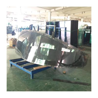 China Custom large size yard curved tempered laminated glass bent double toughened laminated glass panels supplier for sale