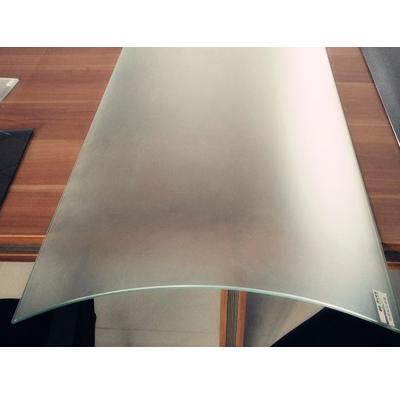 China Yard 3mm 4mm frosted curved tempered glass for sale