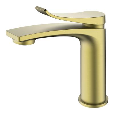 China Other Watermark Luxury Deck Mounted Brass Gold Basin Mixer Taps Hotel Bathroom Basin Faucets for sale