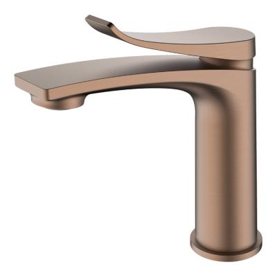 China Other Watermark Factory direct sale brass material mixer basin faucets deck mounted water tap Rose Gold basin faucet for sale