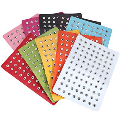 China Jewelry Display Board Display Holder Fit 88PCS 10 Color Snap Leather Snap Button 12mm Wholesale Acrylic Snap Button for sale