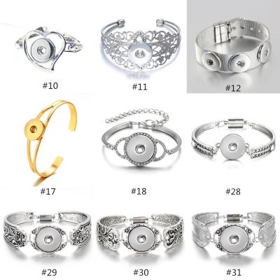 China Alloy Retro New Vintage Snap Button Bracelet Fit 18MM DIY Charm Jewelry for sale