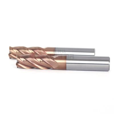 China Bull Endmill 4 estría los molinos de extremo sólidos del radio de la esquina del carburo HRC55 en venta