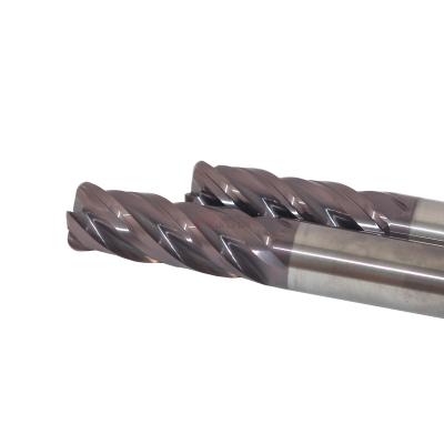 China 4 Flutes Corner Radius Cutter Solid Carbide Corner Rounding End Mill HRC60 for sale