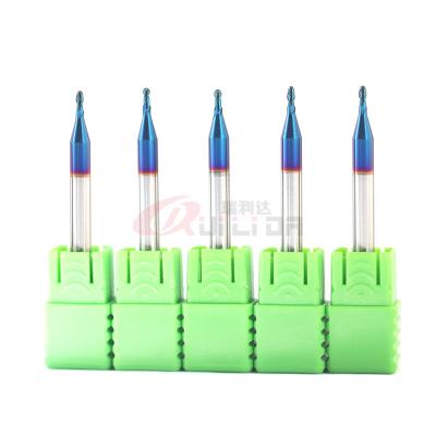 Chine HRC65 dureté élevée 1.5mm 2 cannelures nez Endmill de boule de carbure de fraise en bout de 30 degrés à vendre