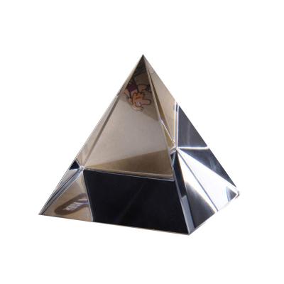 China Custom logo egyptian crystal crafts pyramid polyhedral pyramid ornaments for sale