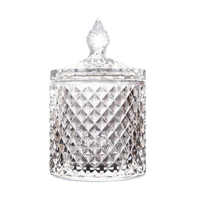 China European style light luxury candy cup transparent crystal glass jewelry box for sale