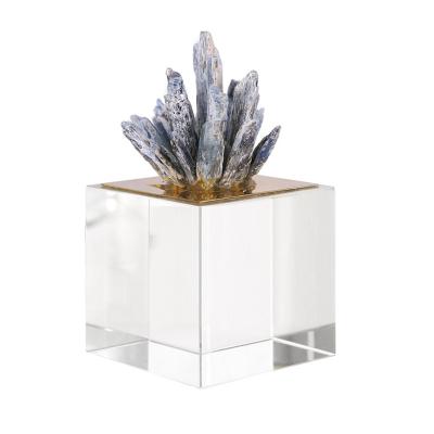 China Creative Crystal Square Art Flower Decoration Modern Home Hotel Decoration Decoration for sale